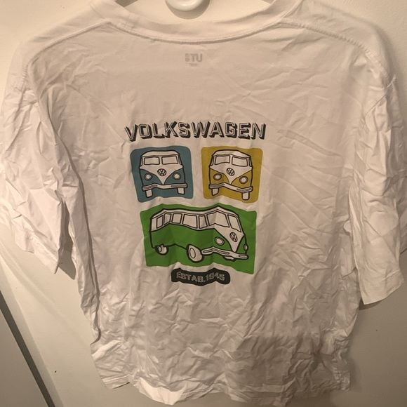 Special Edition Uniqlo Volkswagen Mini Bus White Cotton Tshirt w/awesome print! - Picture 7 of 8